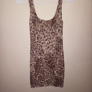 Leopard Print Sleeveless Dress